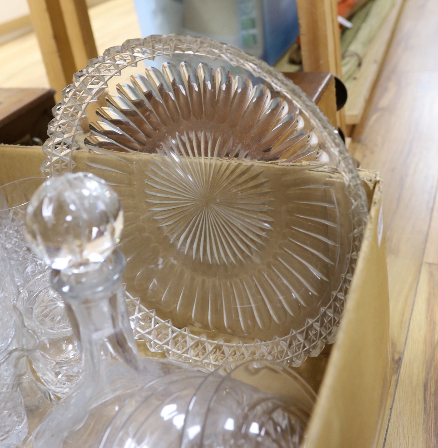 A quantity of cut glassware - 1 box
